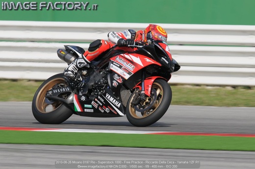 2010-06-26 Misano 0197 Rio - Superstock 1000 - Free Practice - Riccardo Della Ceca - Yamaha YZF R1